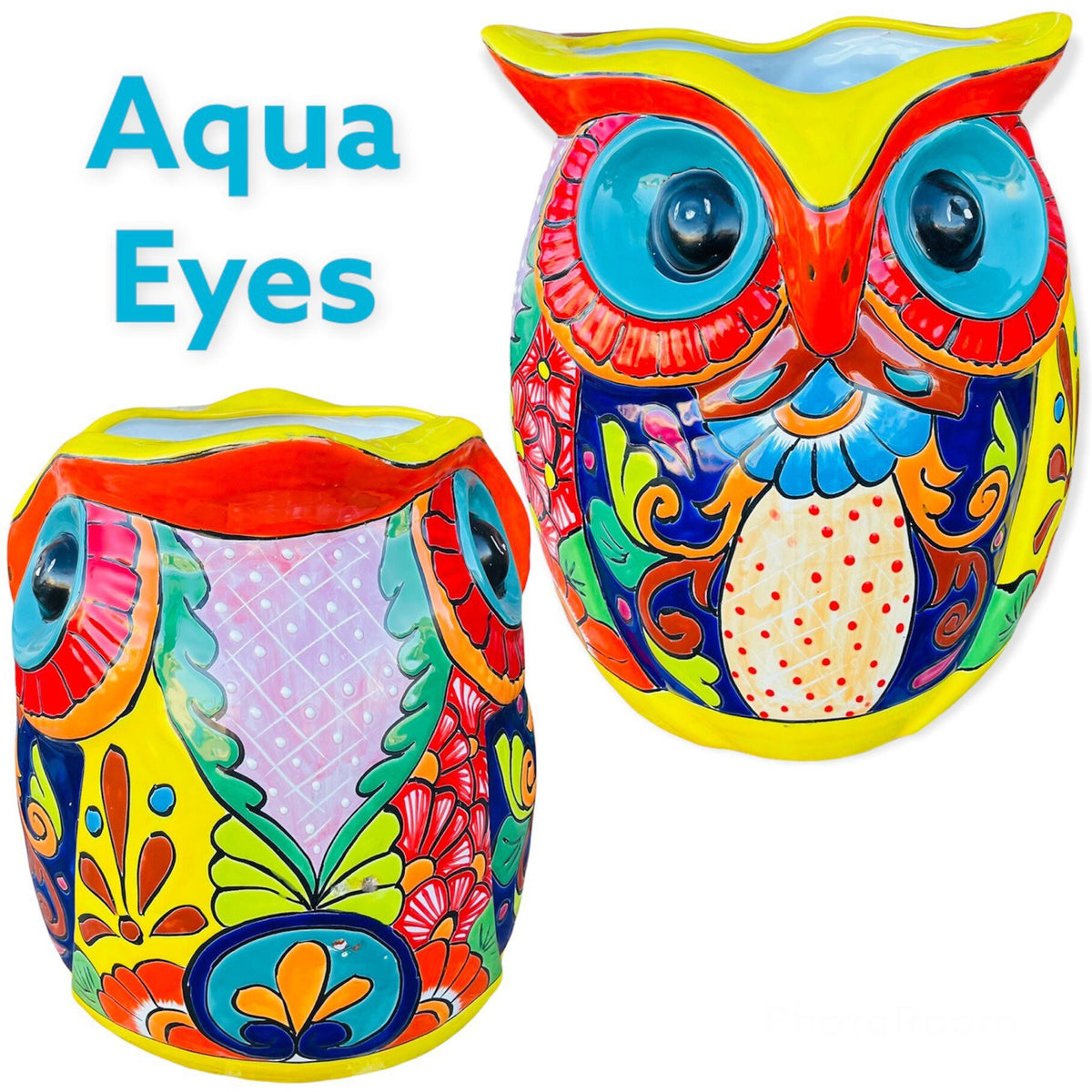 Large Owl Talavera Planter | Rosa's Garden Shop