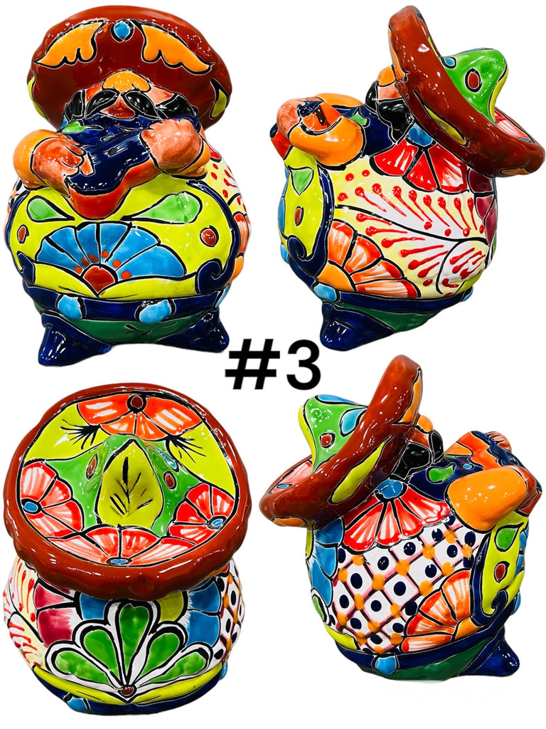 Talavera Mariachi Man with Sombrero Home Decor Bar Decor Statue