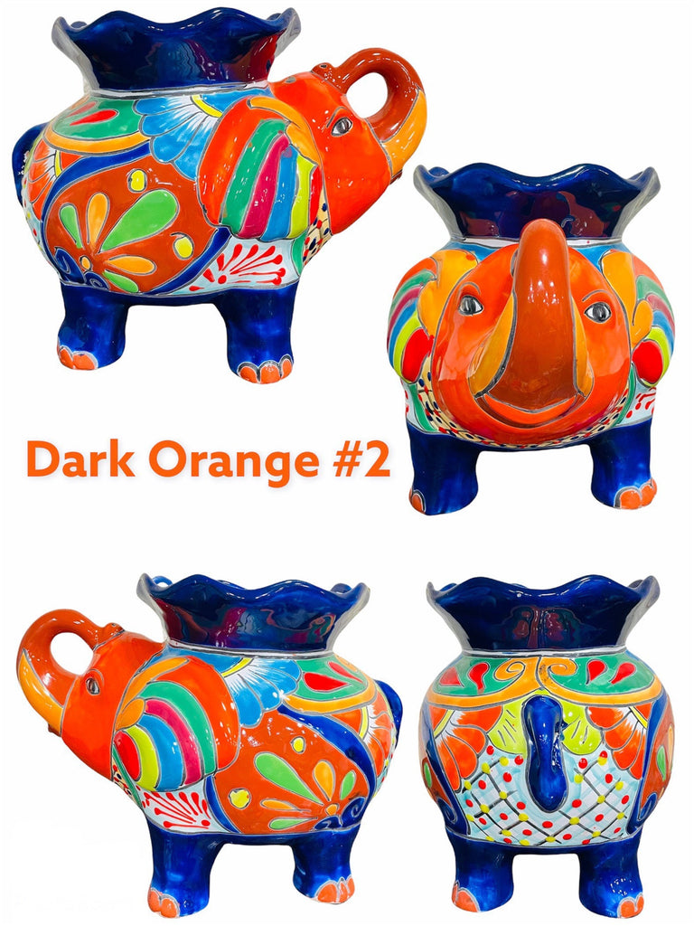 Elephant Corona Talavera Planter