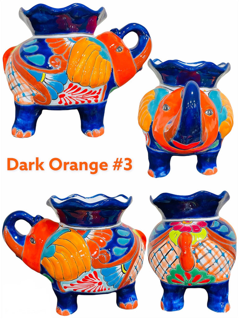 Elephant Corona Talavera Planter