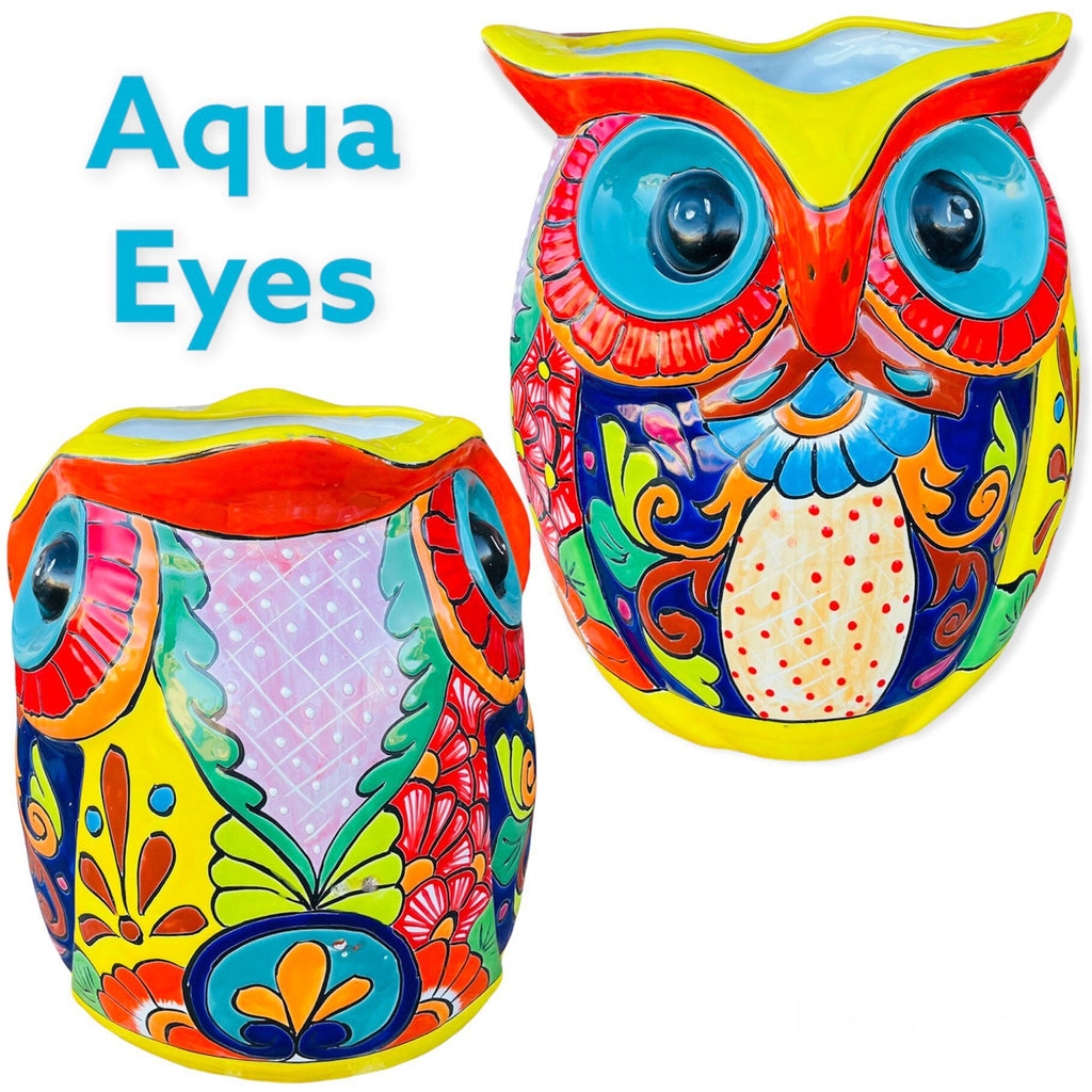 Large Owl Talavera Planter