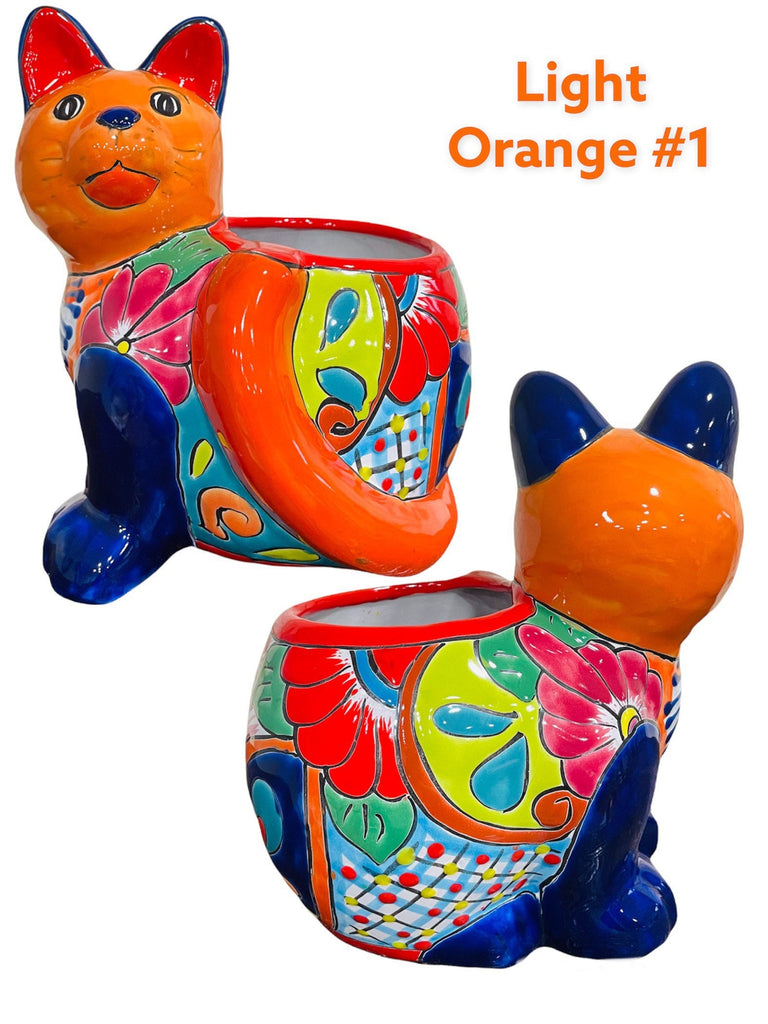 Cat Gato Talavera Planter Flower Pot