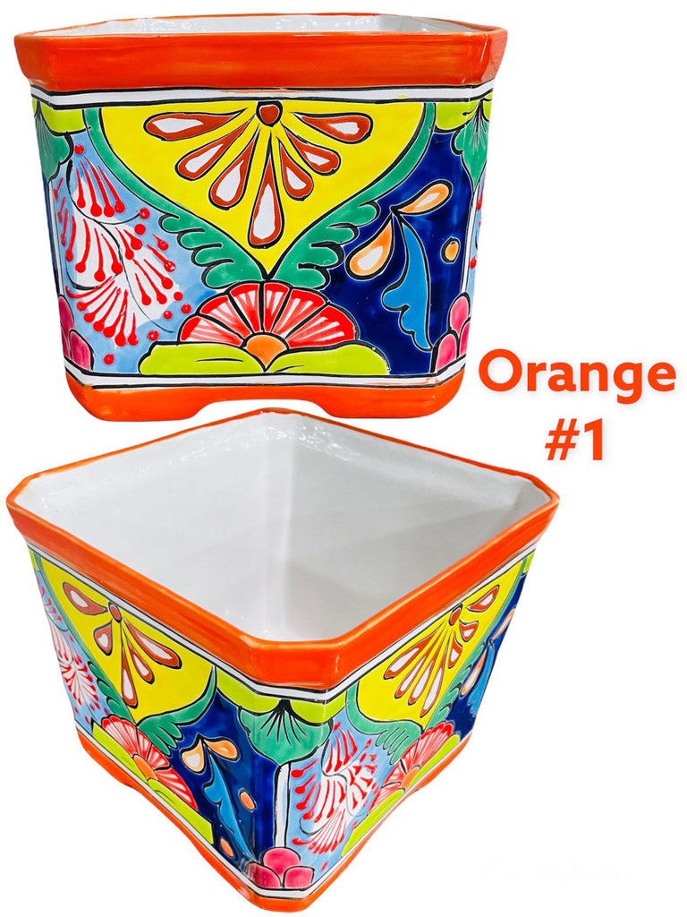 Square Shaped Talavera Planter