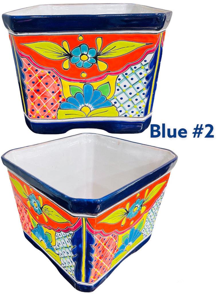 Square Shaped Talavera Planter