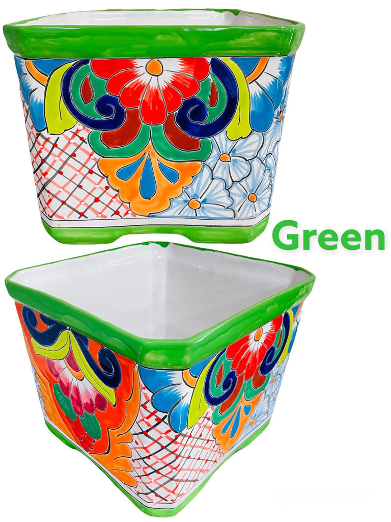 Square Shaped Talavera Planter