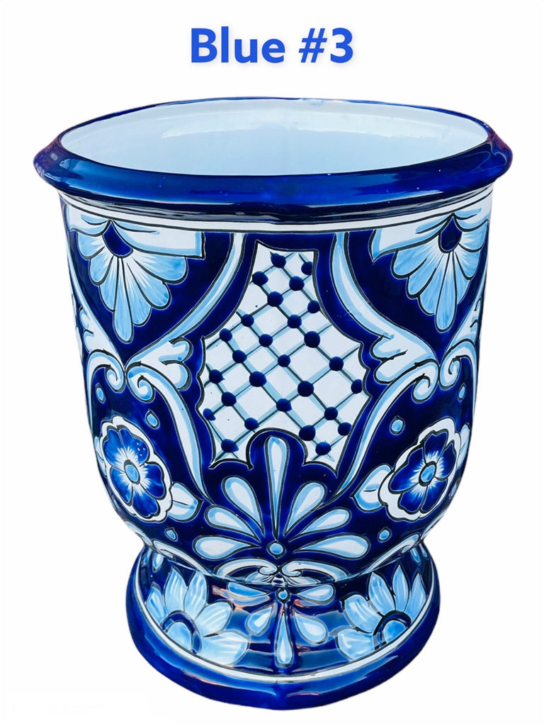 Classic Blue Copa Reina Talavera Planter