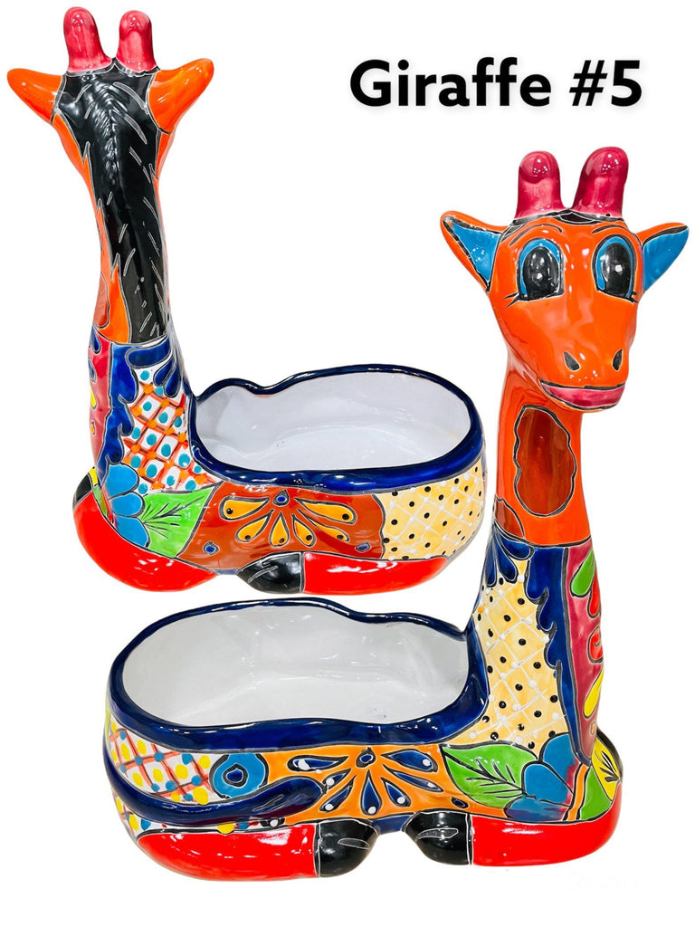 Large Giraffe Talavera Planter