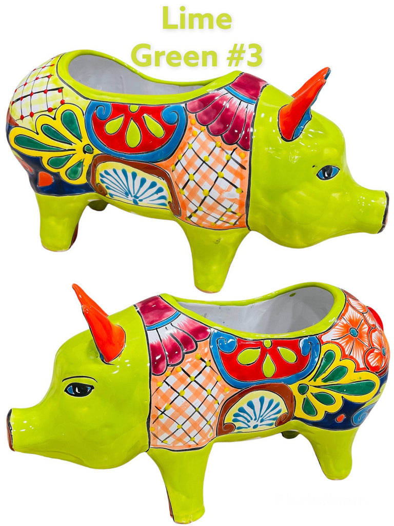 Large Pig Ceramic Talavera Planter