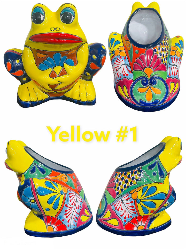 Frog Sitting Talavera Planter