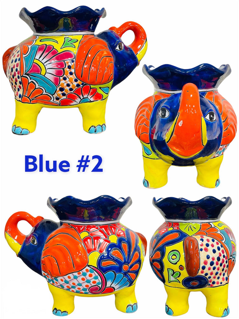 Elephant Corona Talavera Planter