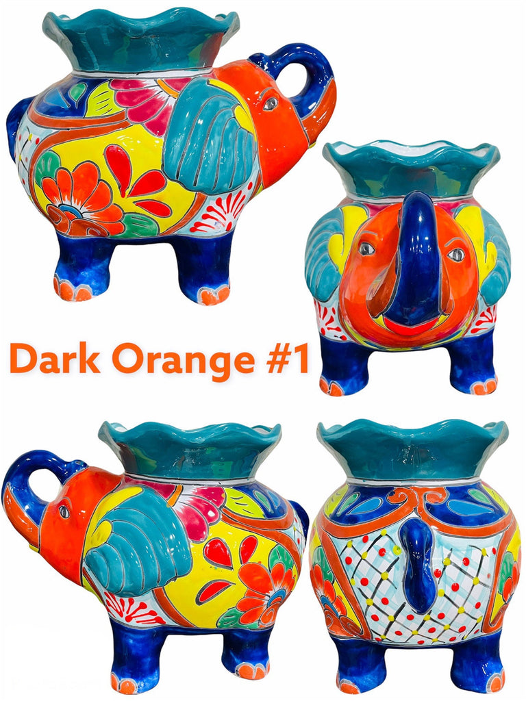 elephant planter pots Elephant Corona Talavera Planter