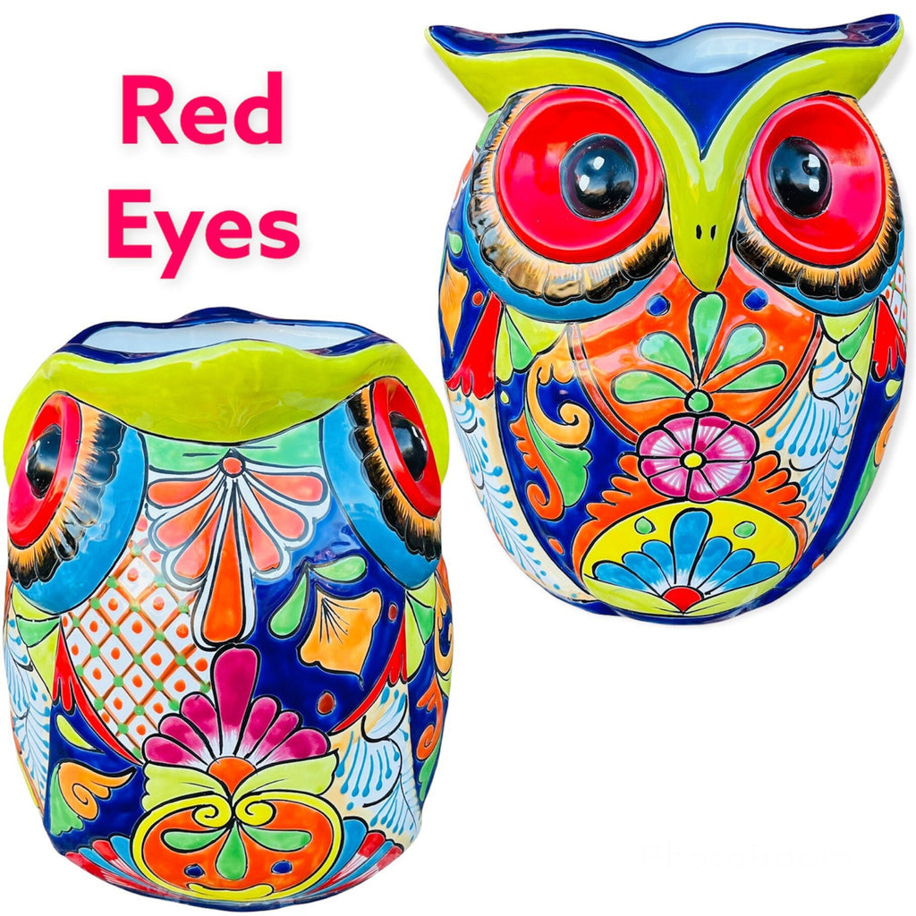 Large Owl Talavera Planter