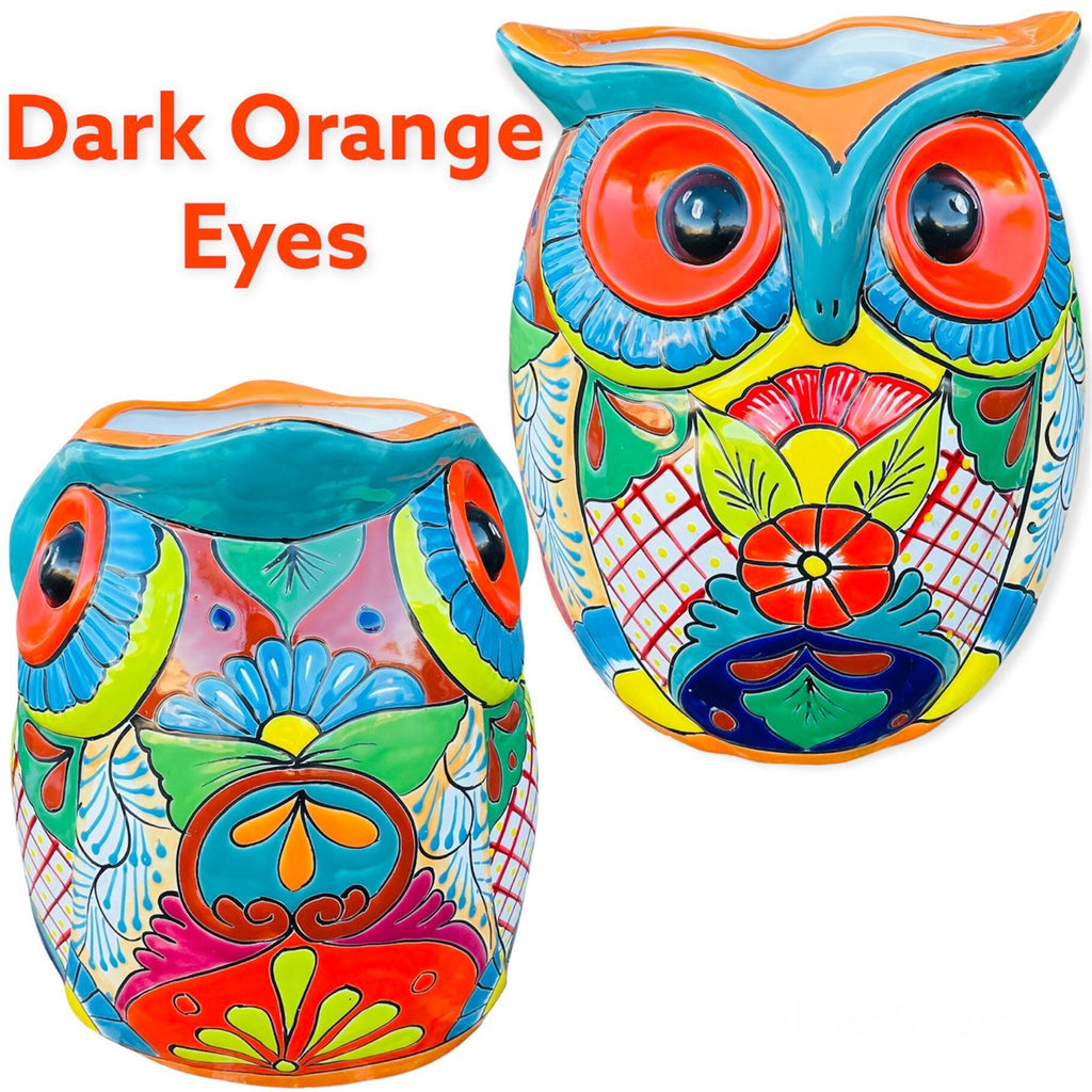 Large Owl Talavera Planter