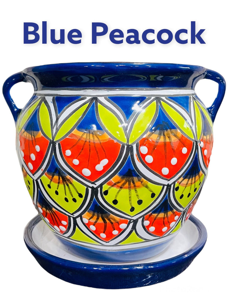 Michoacano Talavera Planter with Matching Saucer