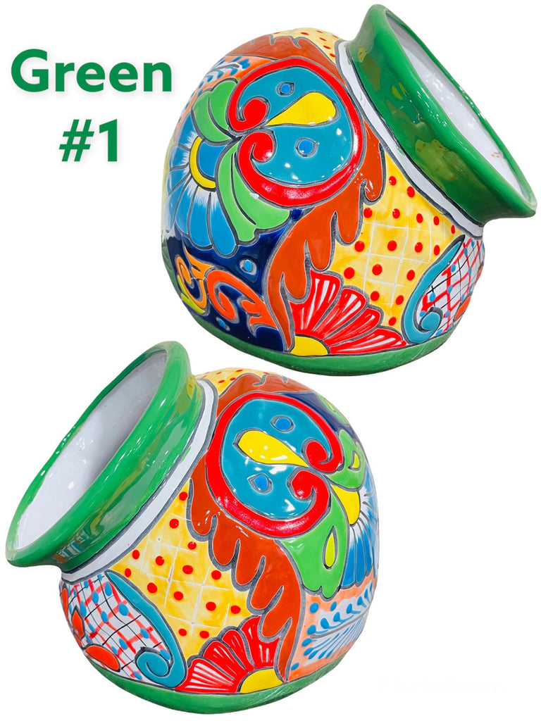 Rounded Tilted Talavera Planters