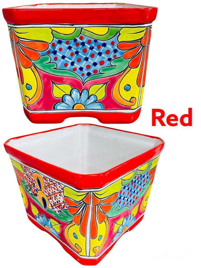 Square Shaped Talavera Planter