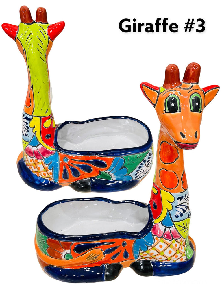 Large Giraffe Talavera Planter