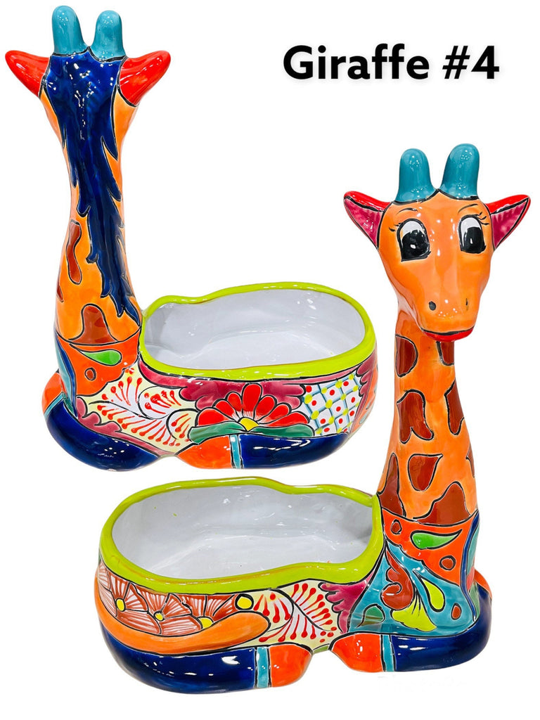 Large Giraffe Talavera Planter