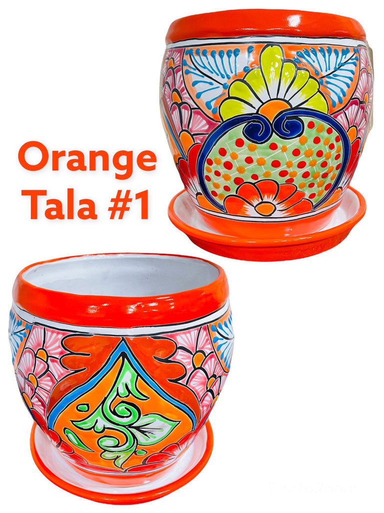 Barril Talavera Planter with matching Saucer