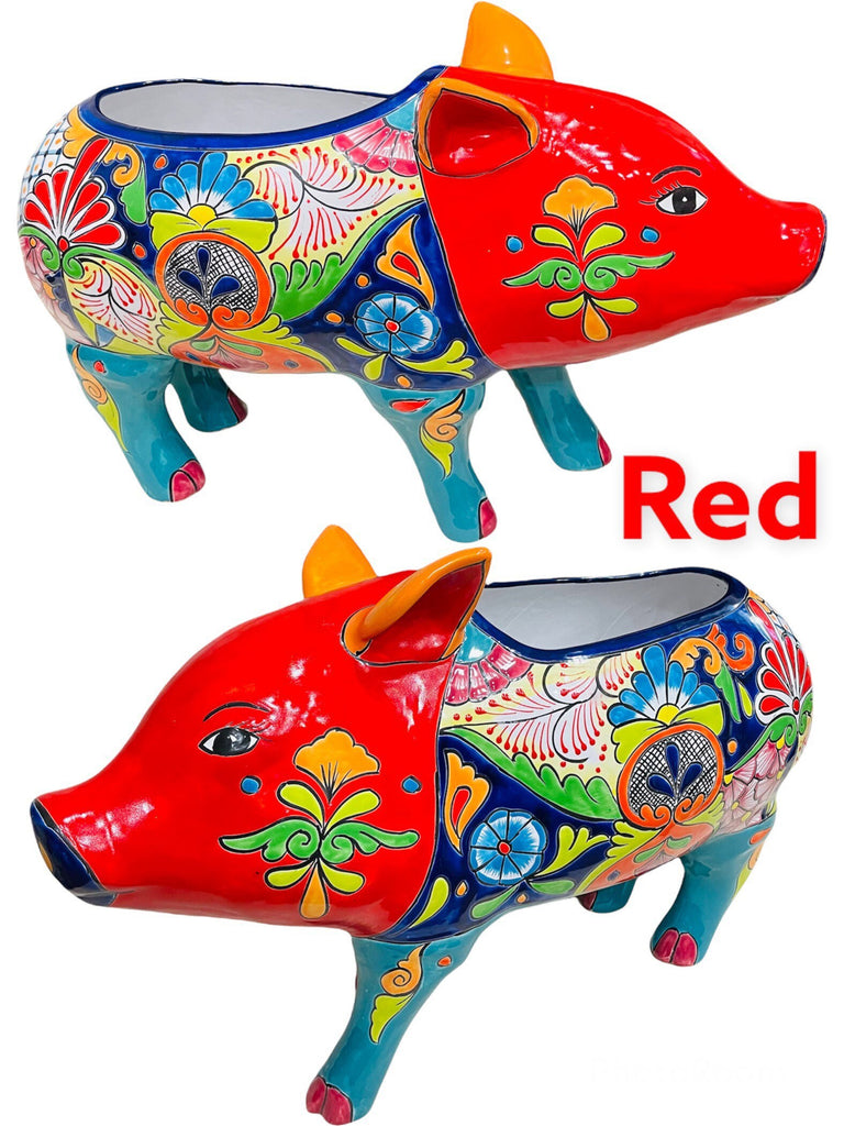 Extra Large Farm Pig Talavera Planter