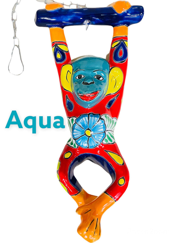 Hanging Monkey Talavera Wall Decor Mexican Art