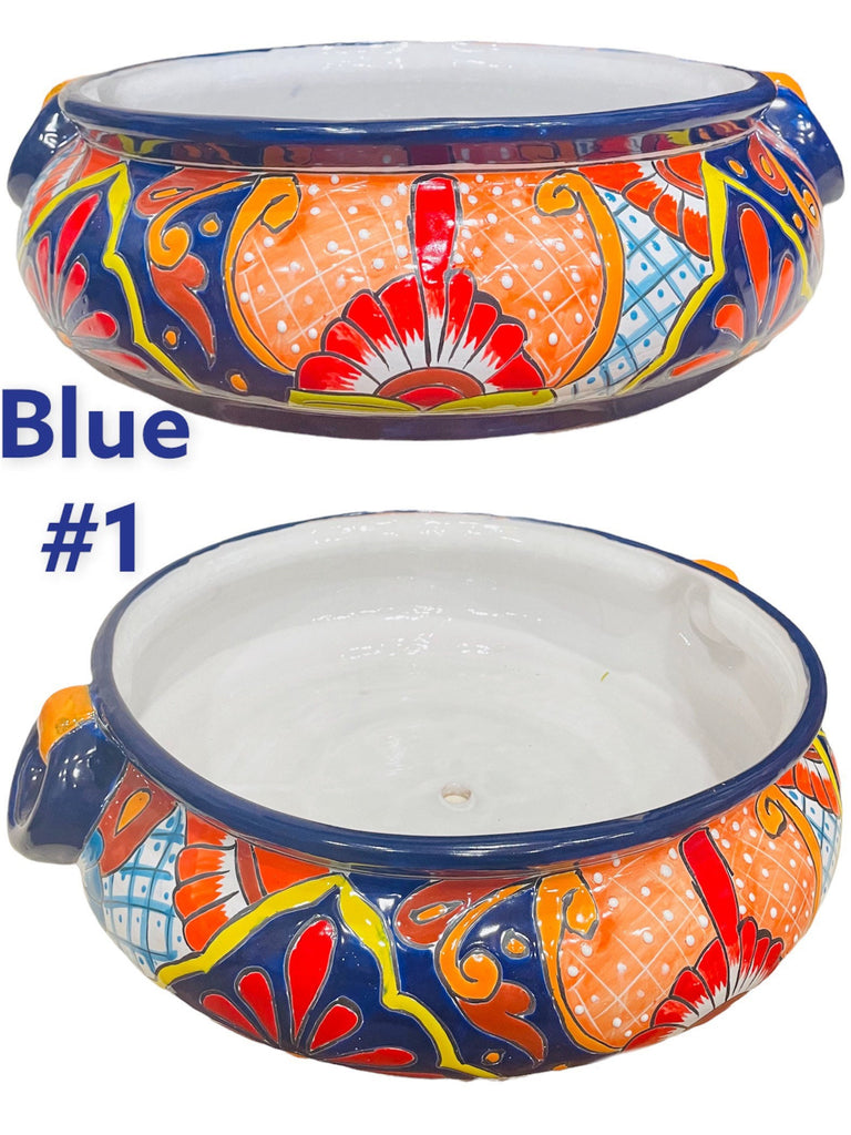 Large Llanta Wheel Centerpiece Talavera Planter