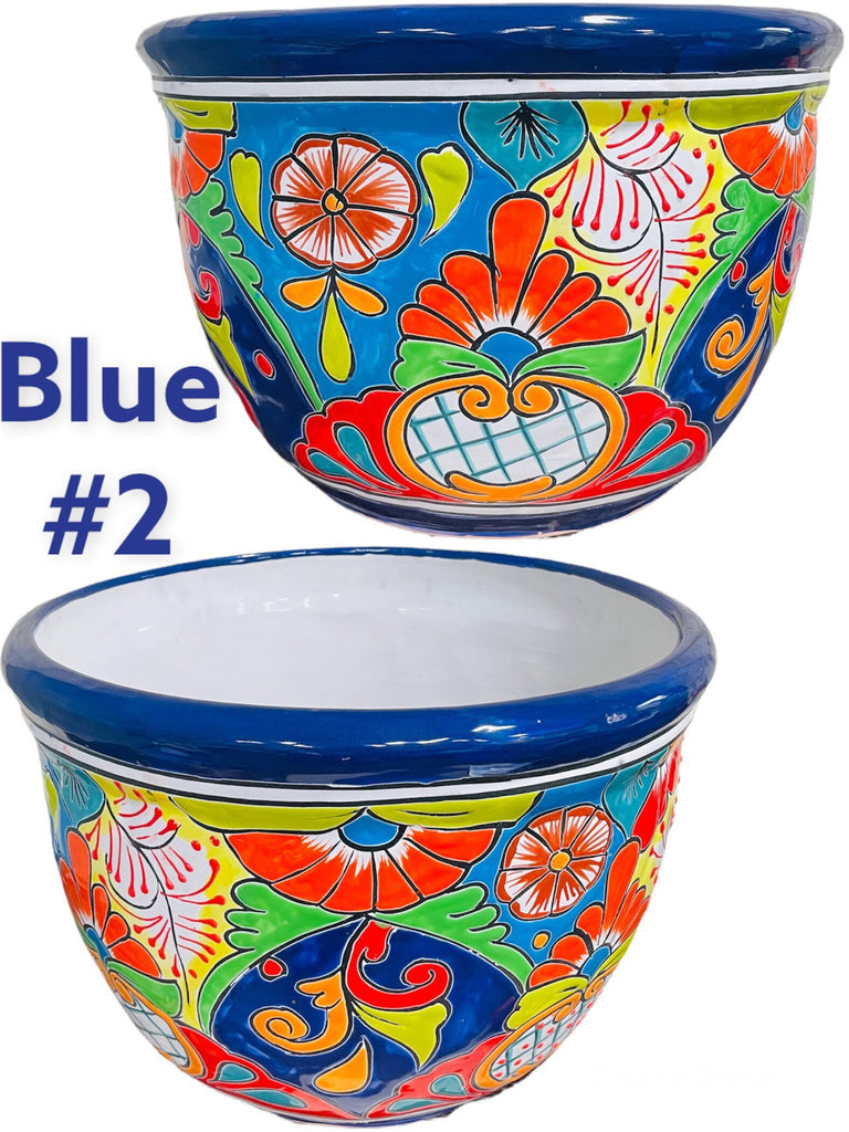 Jello Talavera Planter Indoor Outdoor Flower Pot Mexican Pottery