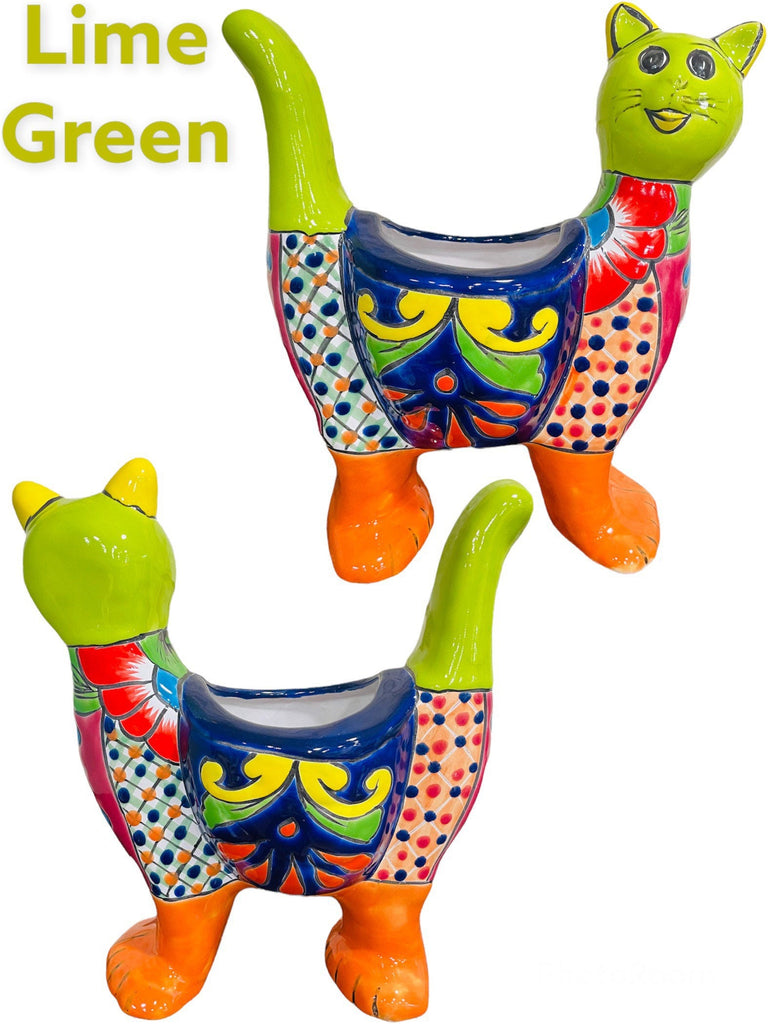 Standing Kitty Cat Talavera Planter