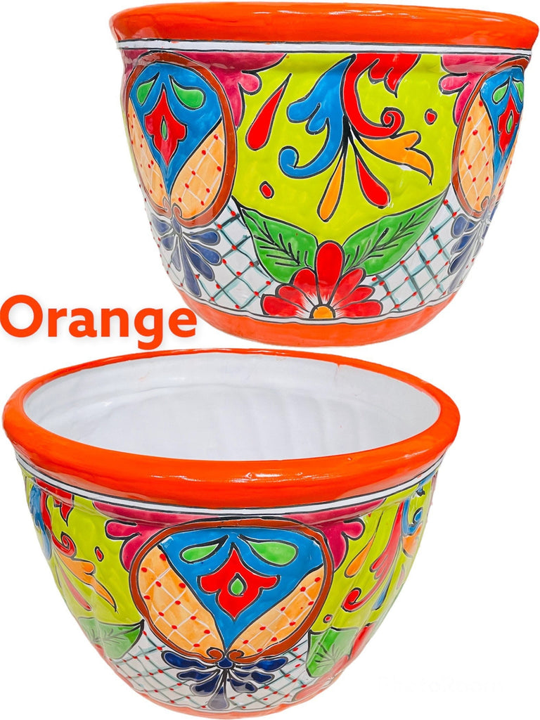 mexican plant pot Jello Large Talavera Planter Indoor Outdoor Flower Pot Mexican Pottery
