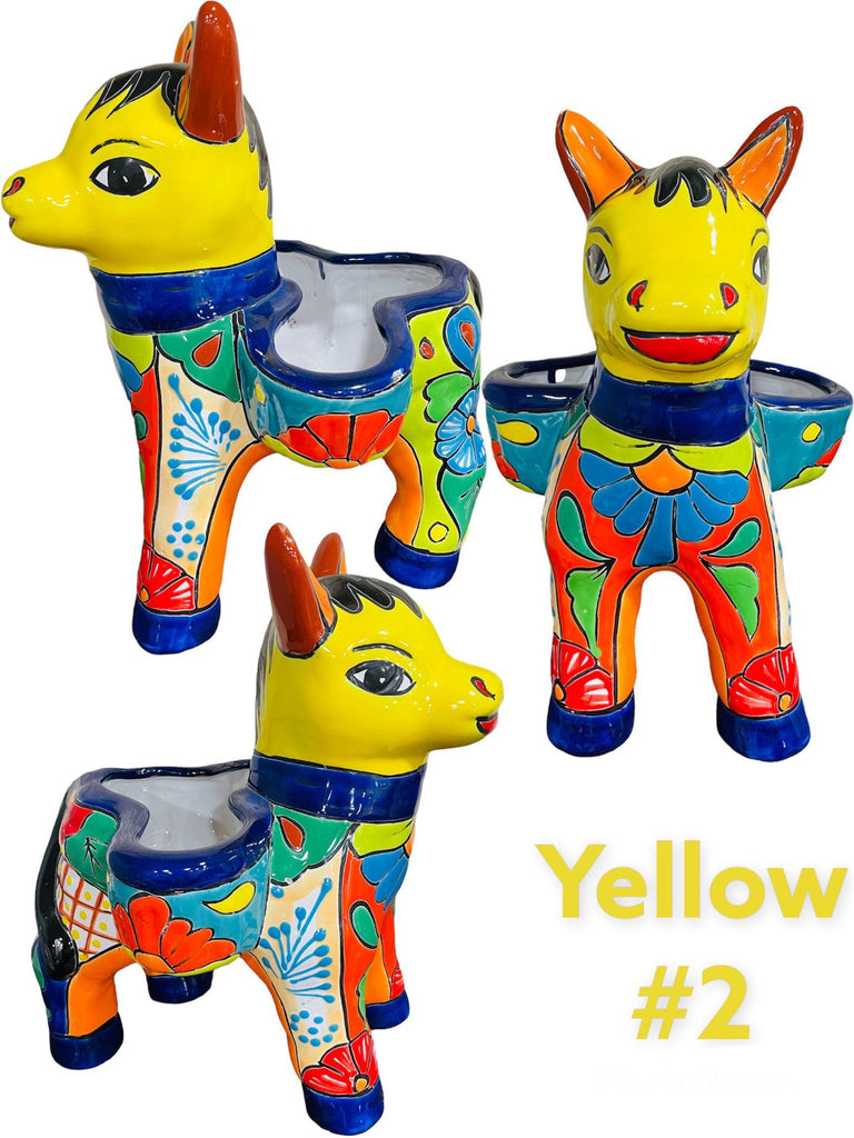 Donkey Burro Ceramic Talavera Planter