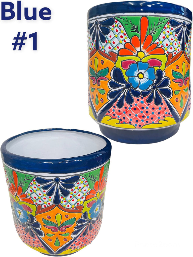 Large Cylinder Talavera Planter