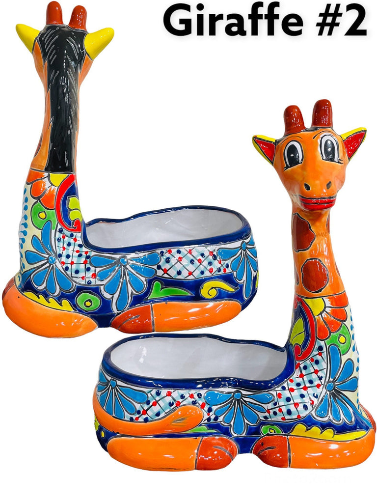 Large Giraffe Talavera Planter