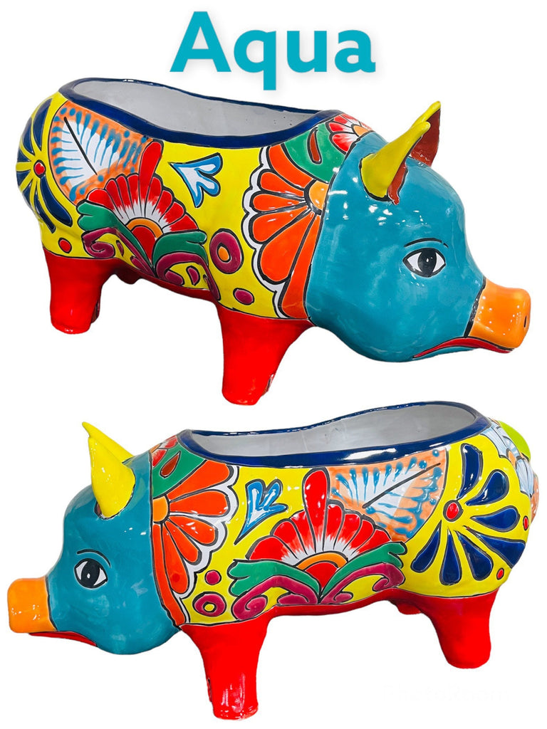 Large Pig Ceramic Talavera Planter