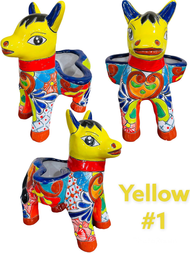 Donkey Burro Ceramic Talavera Planter